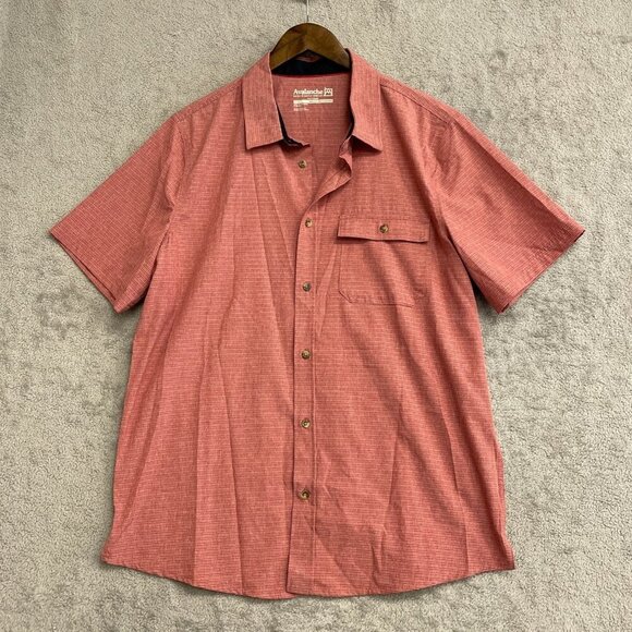 NWOT Avalanche Men's L Red Short Sleeve Button-Down Shirt Outdoor - Picture 2 of 8